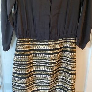 Black and metallic dress